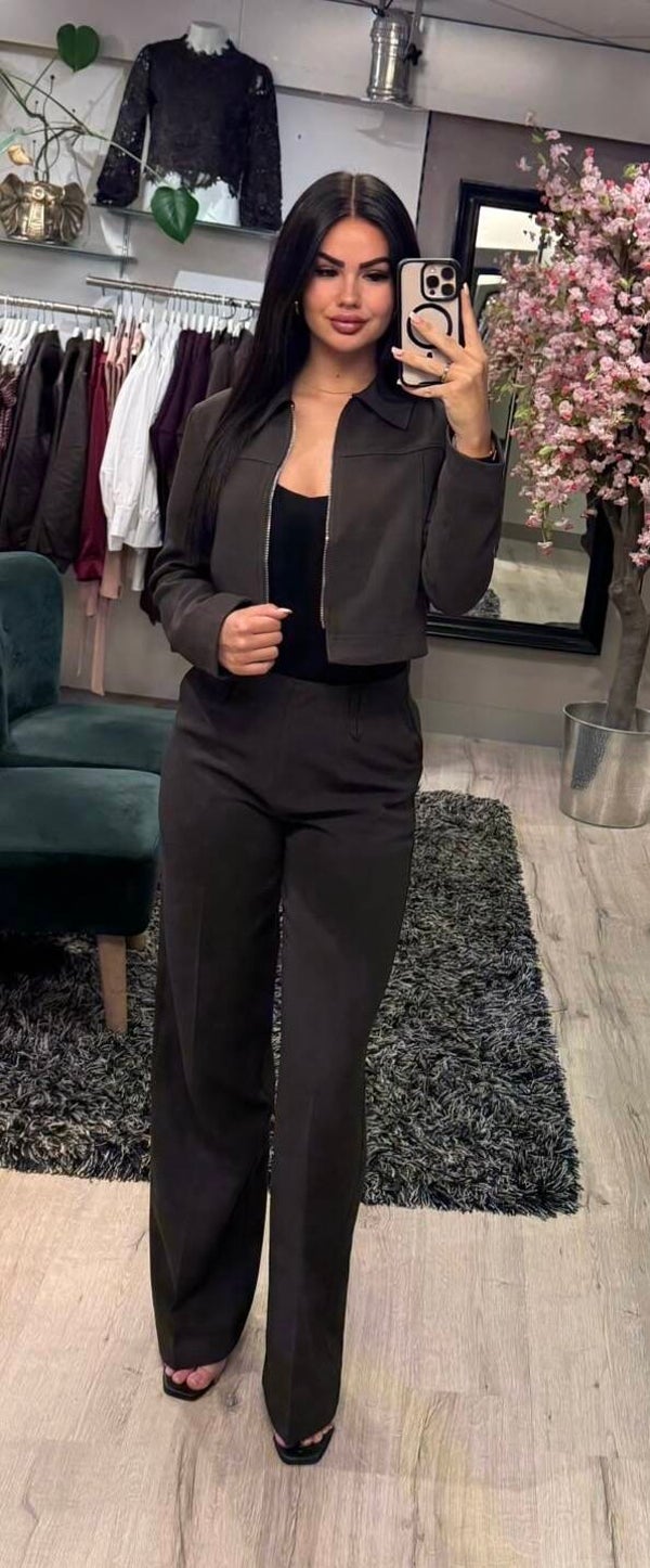 Pantalon maria bruin