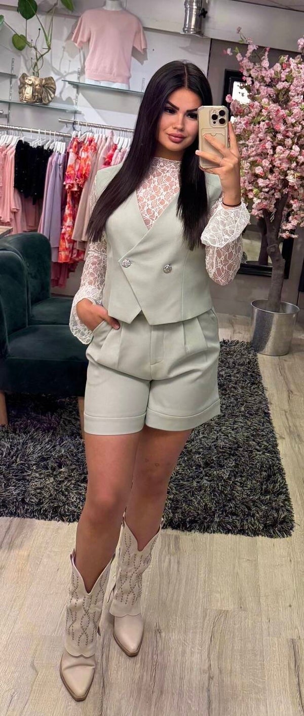 Pantalon short mintgroen