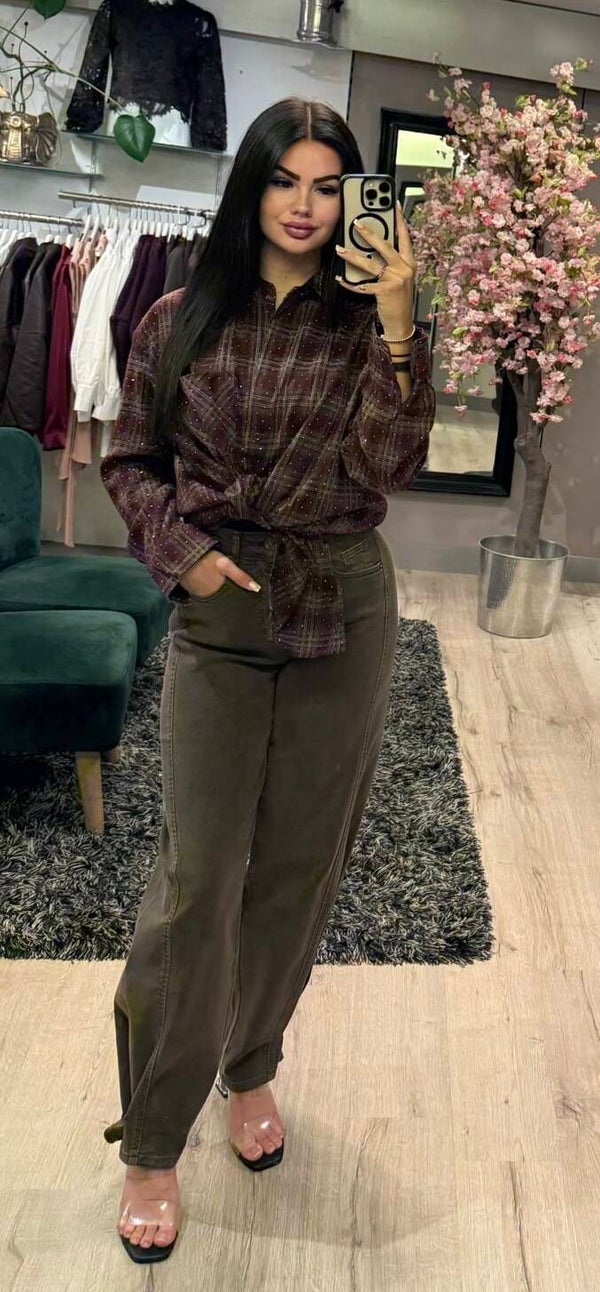Sparkle blouse bordeaux