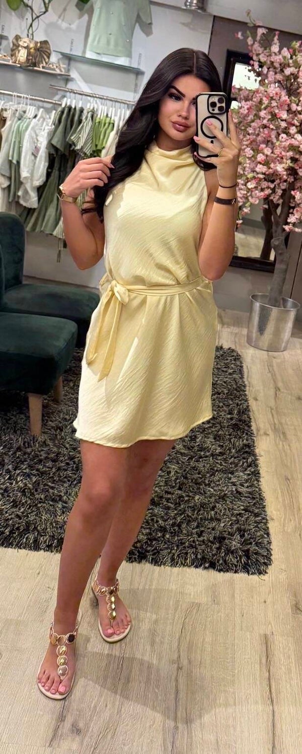 Satin Dress yellow