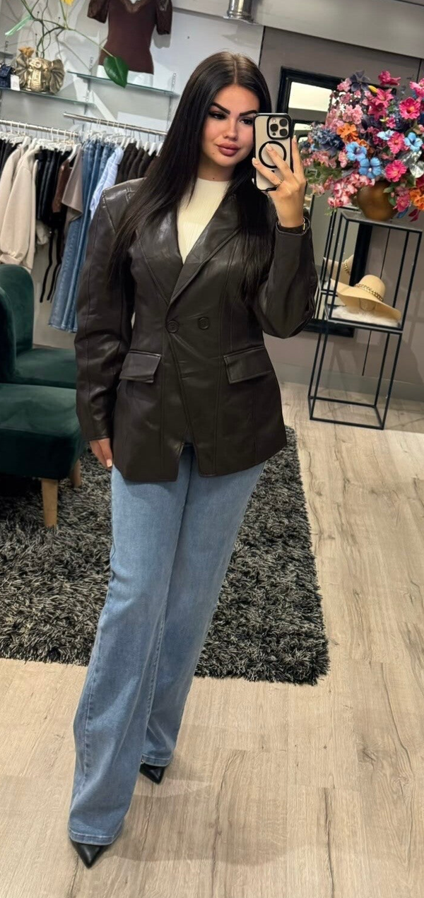Leather blazer Noa