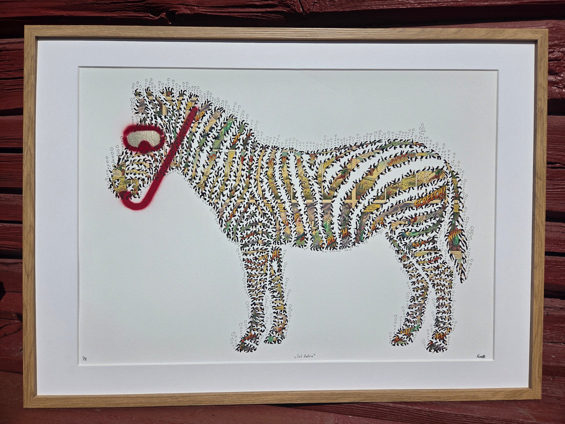 "Sub Zebra" - Handfinished, limited run