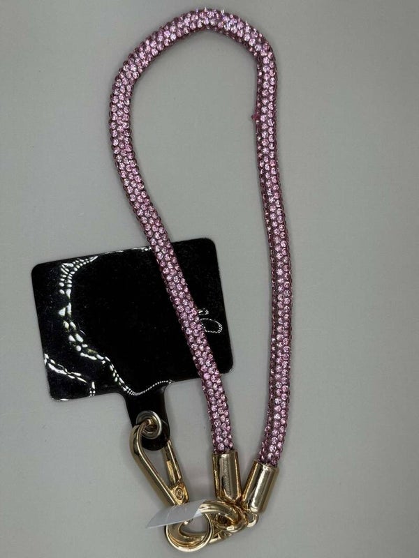 Strass Telefoonkoord Roze