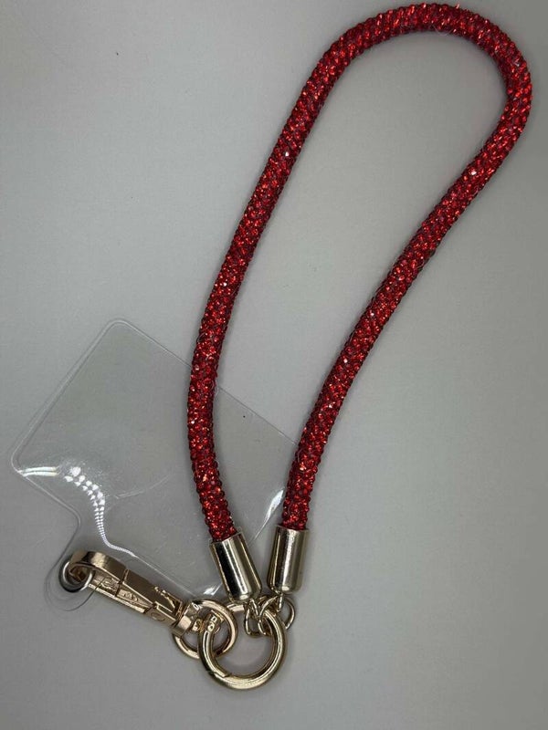 Strass Telefoonkoord Rood