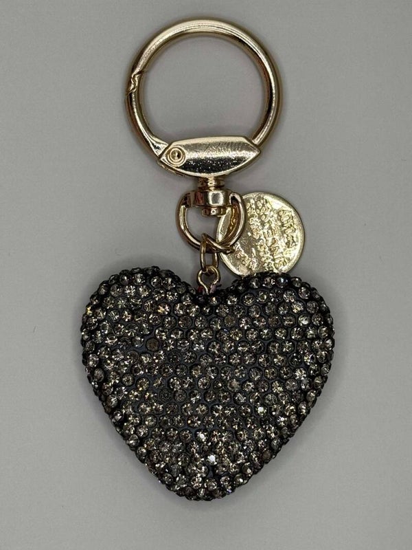 Strass Hart Hanger Antraciet