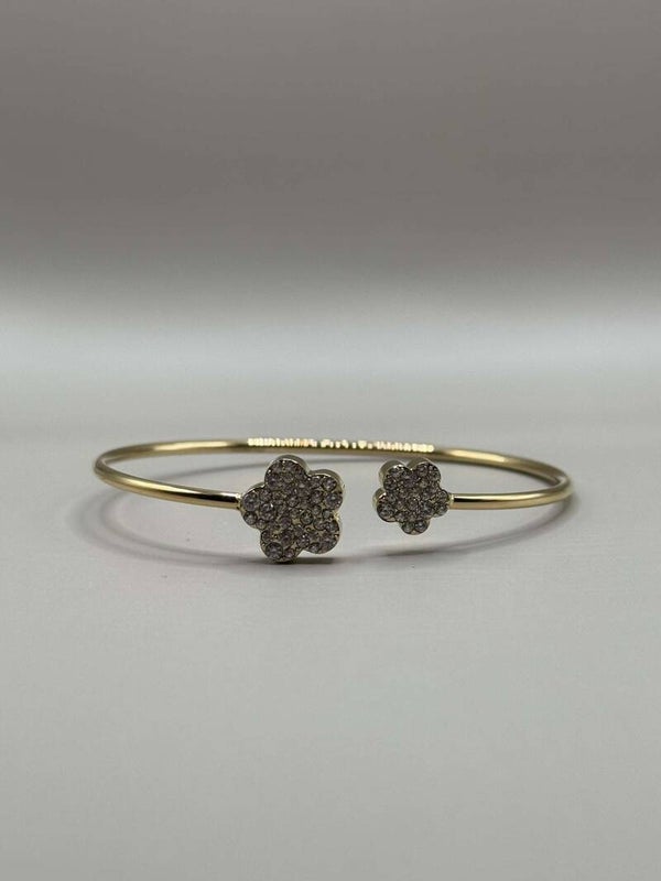 Bloem Armband Strass/Goud