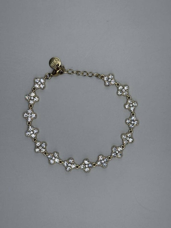 Strass Armband klaver Goud