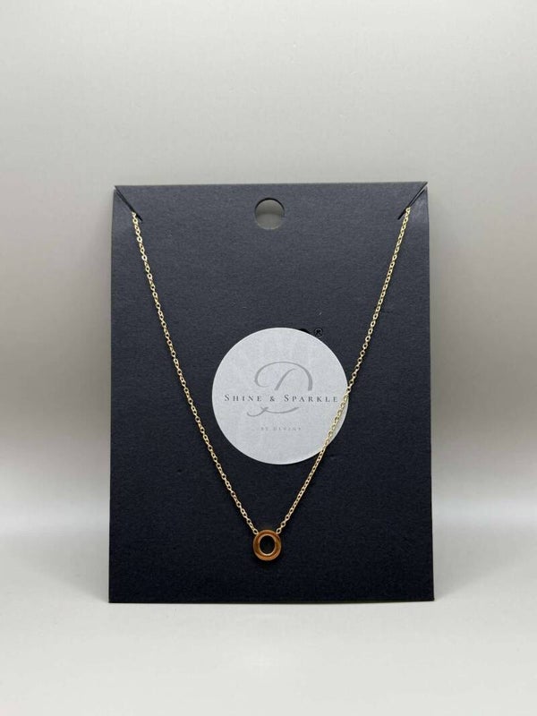Letter O Ketting Goud