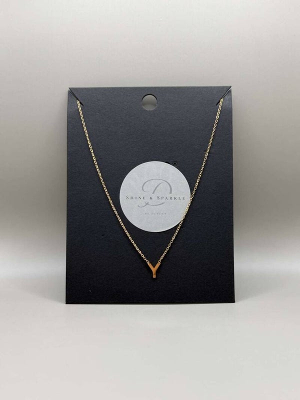 Letter Y Ketting Goud