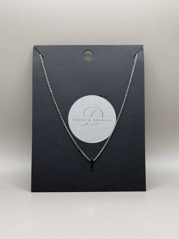 Letter I Ketting Zilver