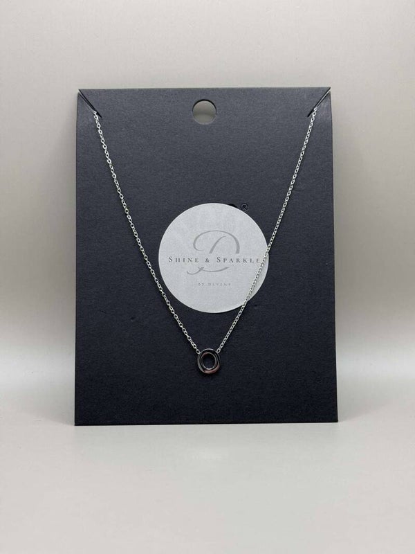 Letter O Ketting Zilver