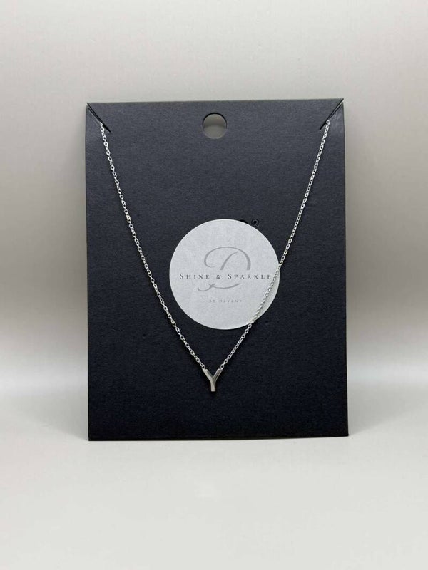 Letter Y Ketting Zilver