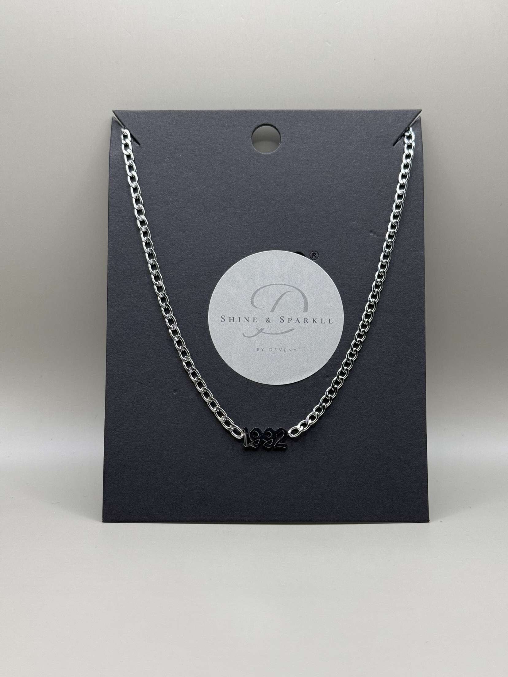 JaarGetal 1992 Ketting Zilver