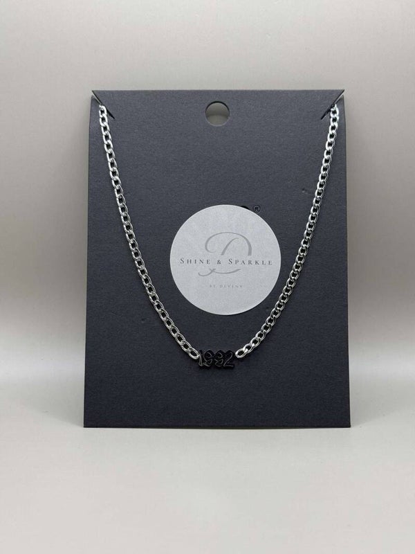 JaarGetal 1992 Ketting Zilver