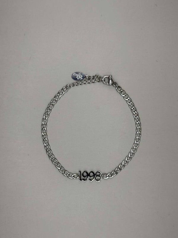 JaarGetal 1998 Armband Zilver