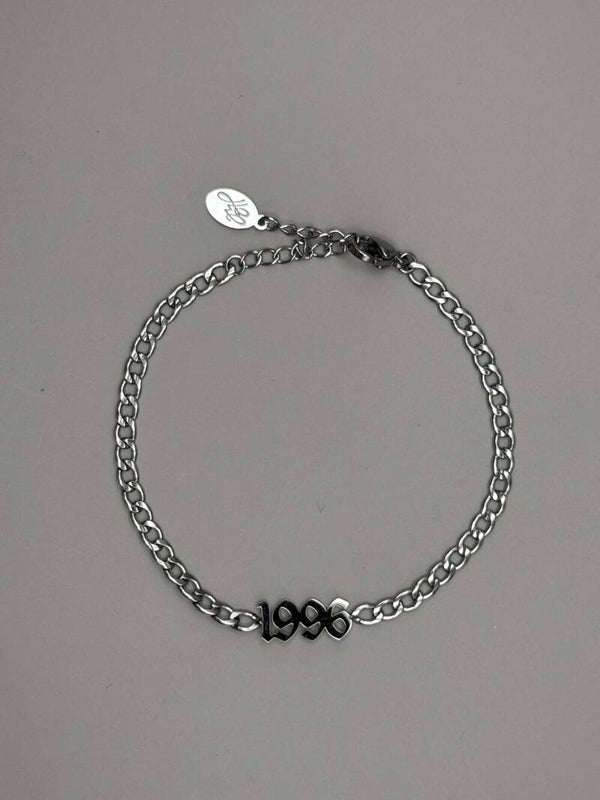 JaarGetal 1996 Armband Zilver