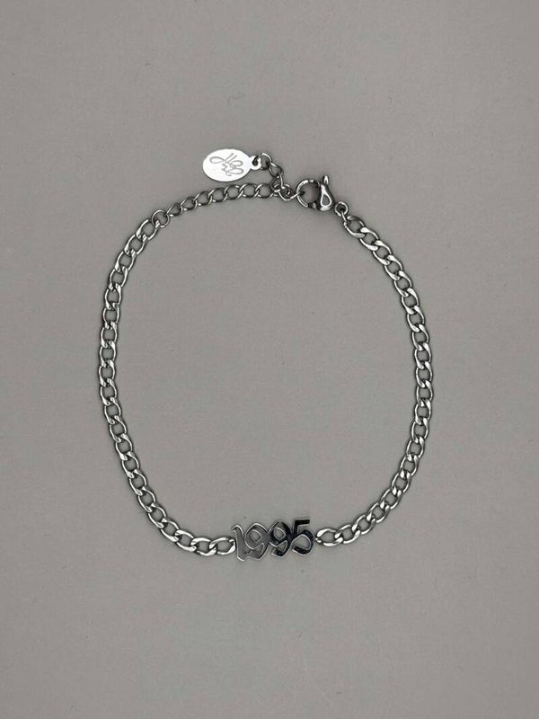 JaarGetal 1995 Armband Zilver
