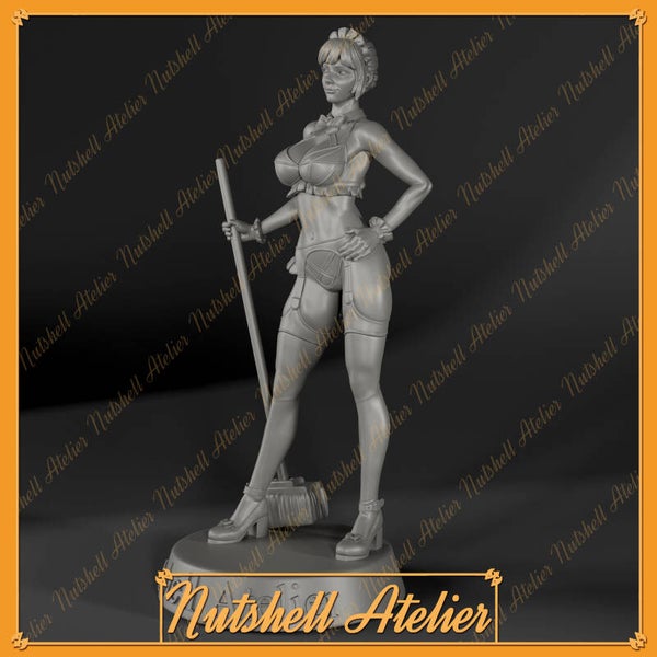 Nutshell Atelier 035 - Maid / 3D Miniatur für Sammler, Vitrine, Fans ( Sexy, Pin Up)