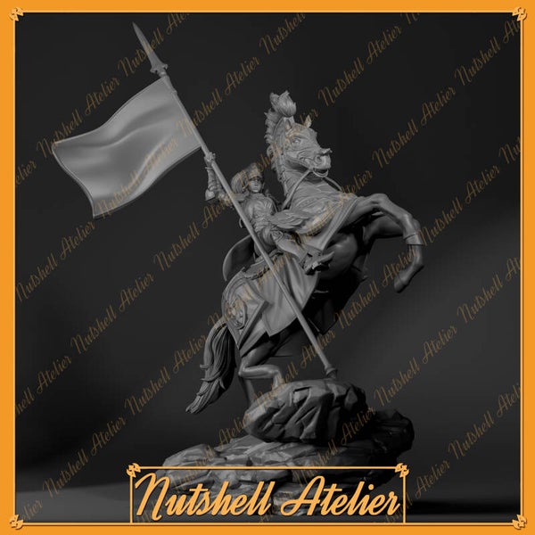 Nutshell Atelier 030 - Knight / 3D Miniatur für Sammler, Vitrine, Fans ( Sexy, Pin Up)