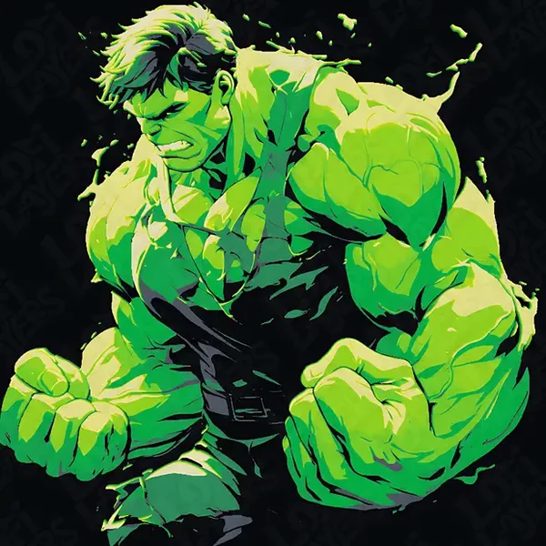 Marvel Comics - Hulk / 3D gemaltes Bild, 3D gedrucktes Gemälde