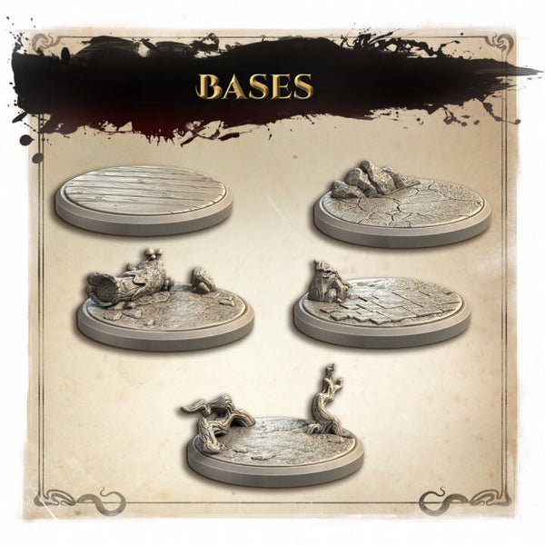 Wicked Hills DnD 5e Campaign - Special Bases 75mm / 3D Miniaturen für Wargaming und Tabletop, DnD, Fantasy, Cthulhu