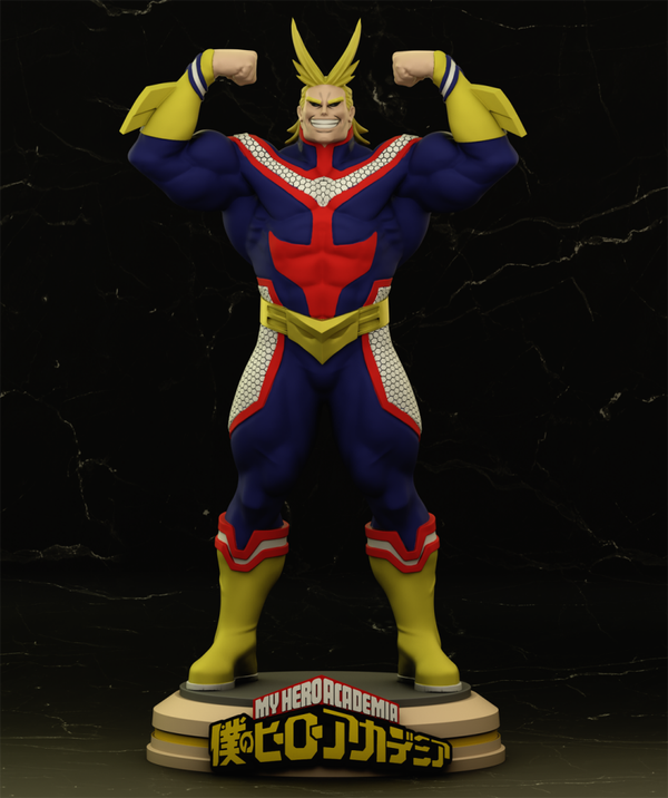 Dungeon Pin-Ups - Allmight (My Hero Academia) / 3D Miniatur für Wargaming und Tabletop, DnD, Fantasy, JRPG