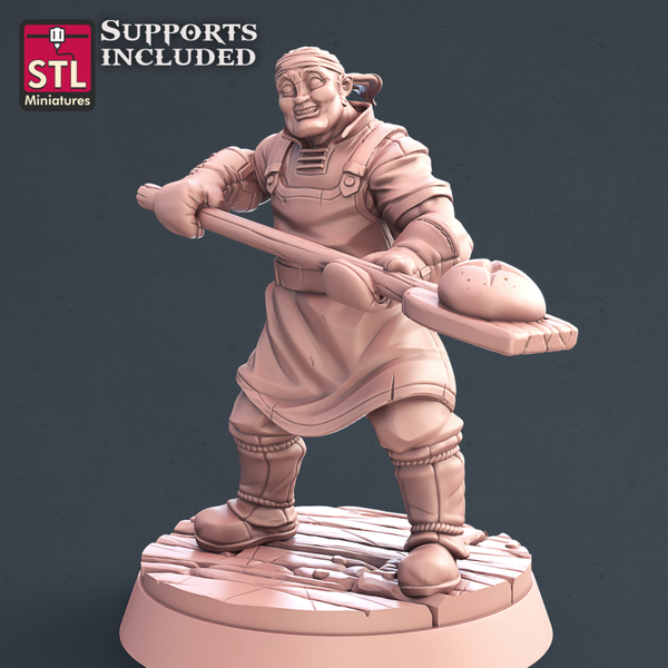 STL Miniatures - Bäcker Set/ 3D Miniaturen, Wargaming, Tabletop, Fantasy