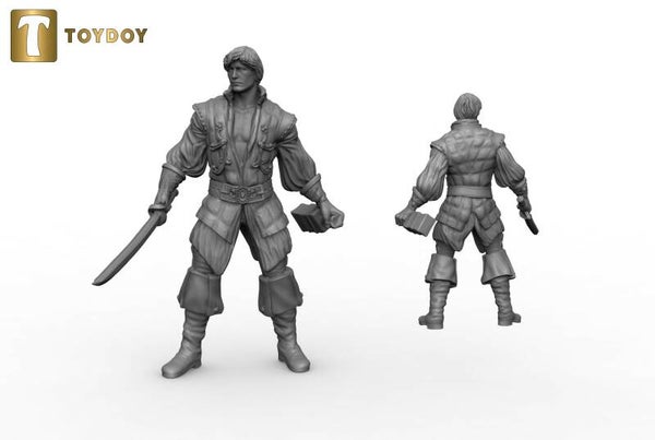 Golden Heroes - Corsair / 3D Druck Miniatur in 32 & 54mm by Toydoy