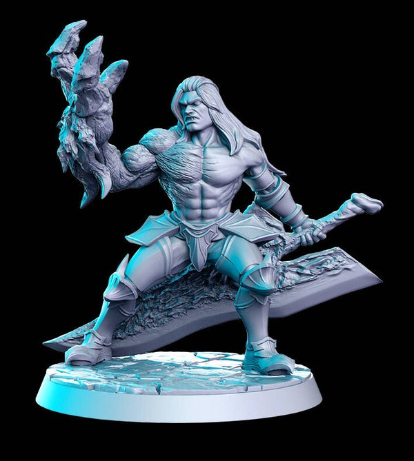 Seelen Kämpfer Turnier - Ephialtes (ohne Rüstung) / 3D Miniatur für Wargaming und Tabletop, Fantasy, DnD