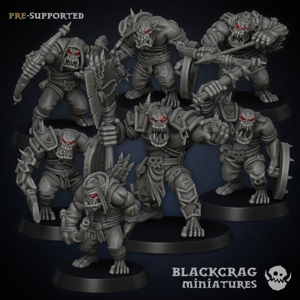 Black Crag Miniatures - Ork Boyz / 3D Miniatur, Wargaming, Tabletop, Fantasy