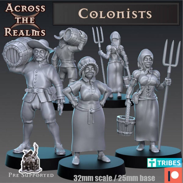 Age of Sail - Colonists / 3D Miniaturen für Wargaming und Tabletop, Freebooters Fate
