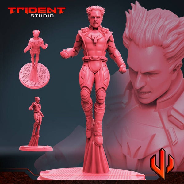 Eros aka Starfox / 3D Miniatur für Wargaming und Tabletop, Marvel Crisis Protocol