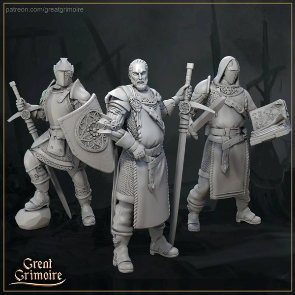 Dämmerung der Häresie - Kreuzfahrer / 3D Miniaturen für Wargaming und Tabletop, DnD, Fantasy, Sci-Fi, Grimdark