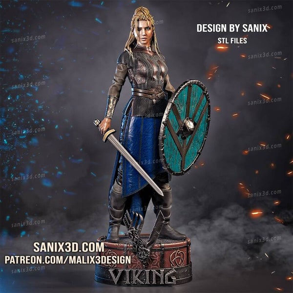Lagertha, Viking FanArt - 3D Sammelfigur für Sammler, Vitrine, Fans
