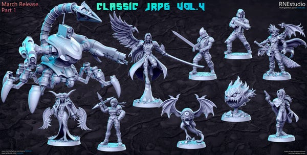 Classic JRPG Vol. IV - 3D Miniaturen für Wargaming und Tabletop, DnD, Sci-Fi, Fantasy