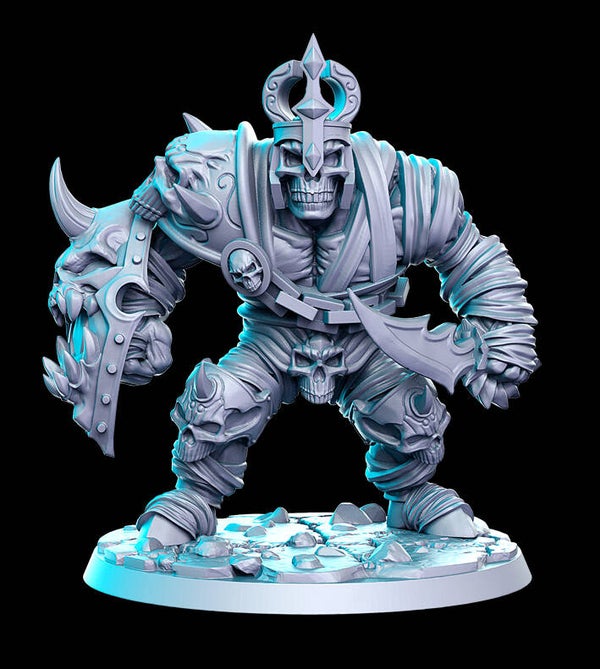 Todeskrieger - Oger Mumie mit Schwert und Schild & Oger Zombie / 3D Miniaturen für Wargaming und Tabletop, DnD, Fantasy