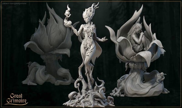 Fluch des umhüllten Waldes - Nysa, die Waldnymphe / 3D Miniatur für Wargaming und Tabletop, DnD, Fantasy