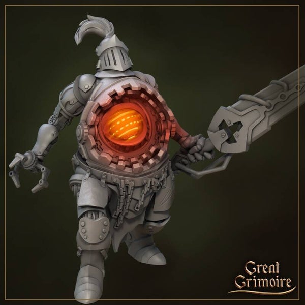 Unter der zersplitterten Stadt - Das geladene Konstrukt / 3D Miniatur für Wargaming und Tabletop, DnD, Fantasy, Steampunk