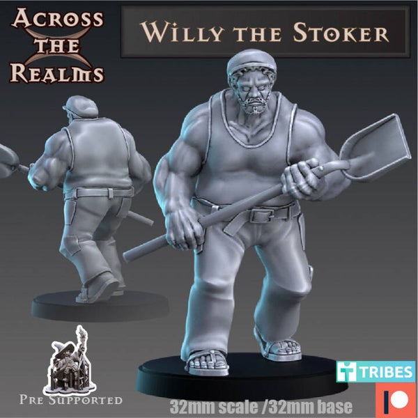 Age of Sail - Willy the Stoker / 3D Miniatur für Wargaming und Tabletop, Freebooters Fate