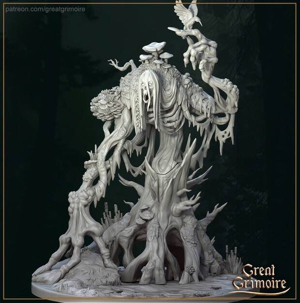 Jenseits des immergrünen Waldes - der Waldgeist / 3D Miniatur für Wargaming und Tabletop, DnD, Fantasy, HdR