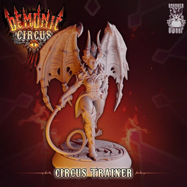Demonic Circus - Trainer / 3D Miniatur für Wargaming und Tabletop, DnD, Fantasy