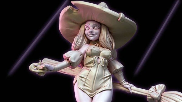 Gaz-Minis Female Witch / 3D Miniatur für Wargaming und Tabletop, DnD, Fantasy
