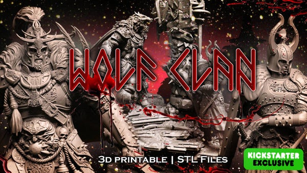 Z Kino: Wolf Clan / 3D Miniaturen und Diorama, für Wargaming und Tabletop, DnD, Fantasy