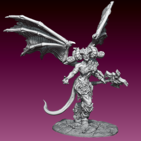 Gaz-Minis Greater Demon Queen Raziel / 3D Miniatur für Wargaming und Tabletop, Sci-Fii, Grimdark, Fantasy