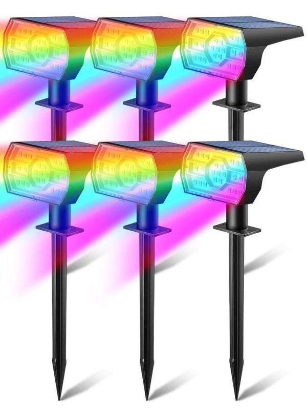 Kaxiida Solar Lights Outdoor Multicolor 6PACK