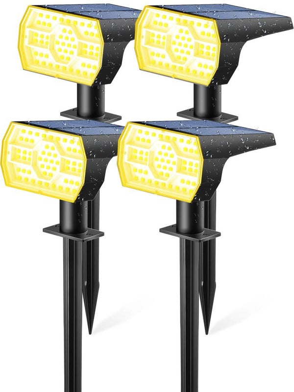 Kaxiida Solar Lights Outdoor Warm White 4PACK