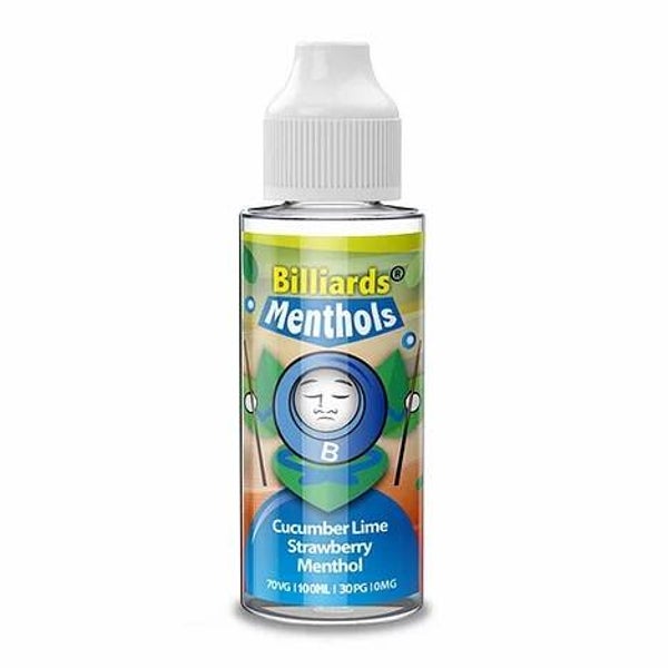 Cucumber Lime Strawberry Menthol by Billiards E Liquid 120ml Shortfill