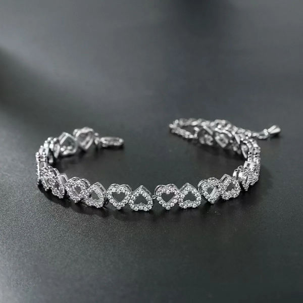 Armband Hartjes Silver