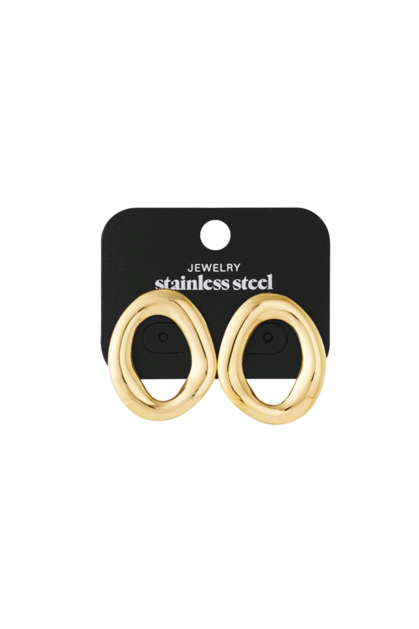 Ovale oorbellen Goud