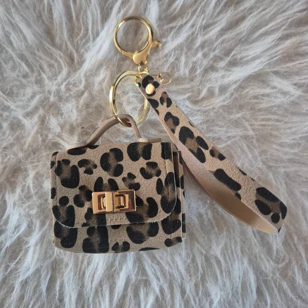 Sleutel/tashanger mini leopard licht